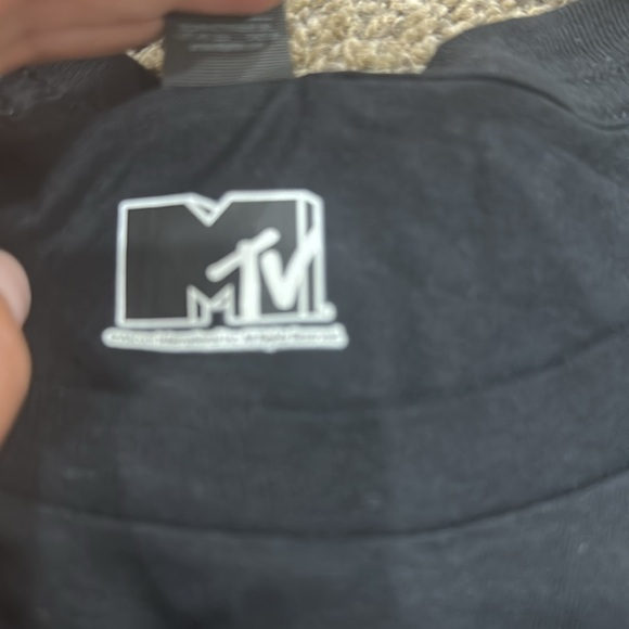 Gildan Black MTV Logo T-Shirt XL - Picture 3 of 4